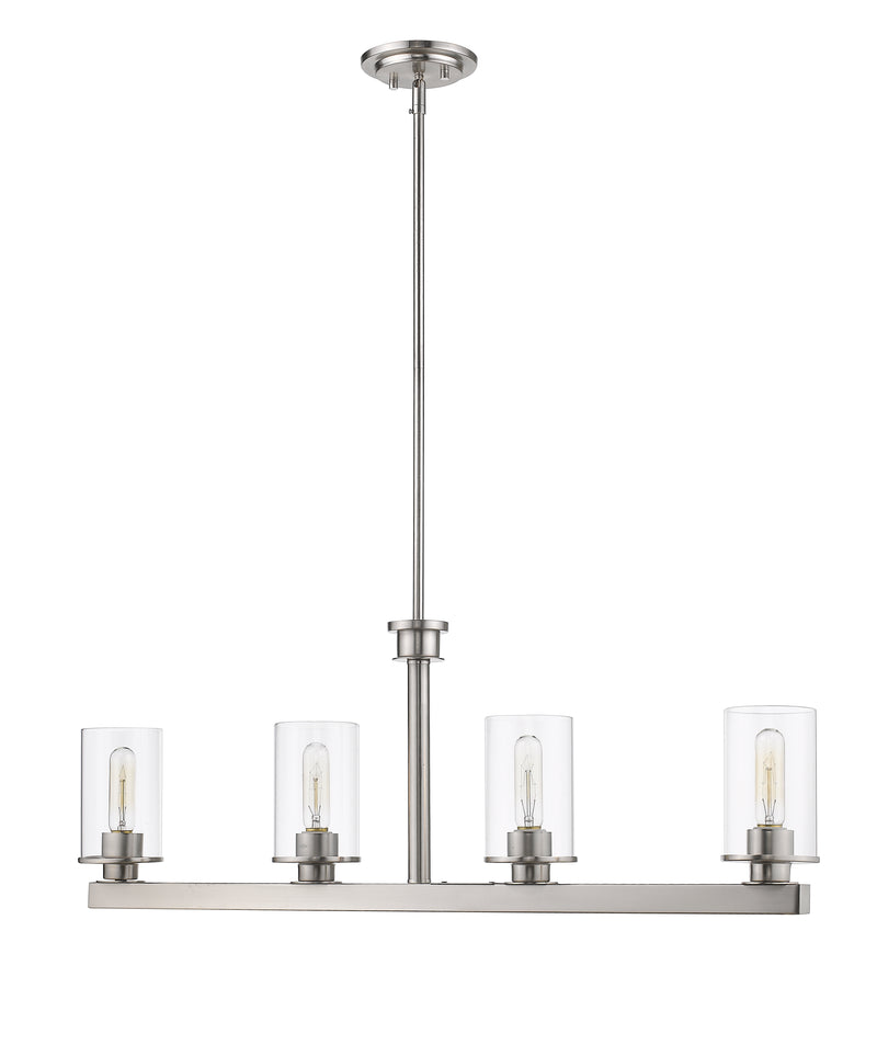 Savannah 4 Light 40" Linear Pendant in Brushed Nickel