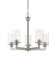 Savannah 5 Light 24" Chandelier in Brushed Nickel