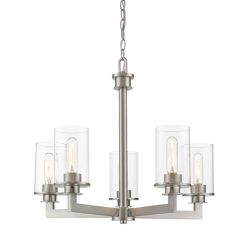 Savannah 5 Light 24" Chandelier in Brushed Nickel