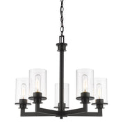 Savannah 5 Light 24" Chandelier in Bronze