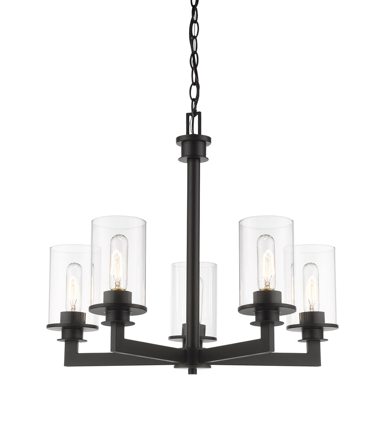 Savannah 5 Light 24" Chandelier in Bronze