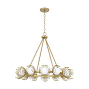 Flora 12-Light Chandelier in Buffed Gold