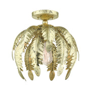 Acanthus Semi-Flush Mount in Hand Applied Winter Gold
