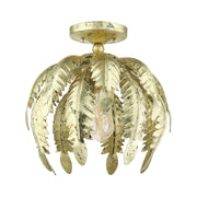 Acanthus Semi-Flush Mount in Hand Applied Winter Gold