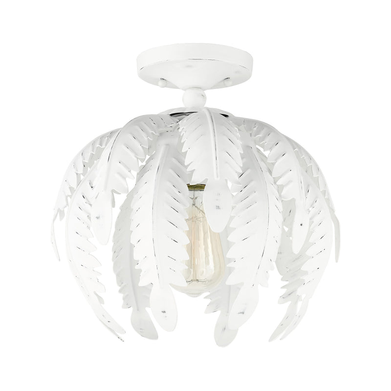 Acanthus Semi-Flush Mount in Antique White