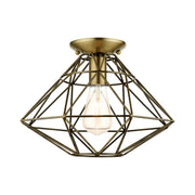 Knox Semi-Flush Mount in Antique Brass