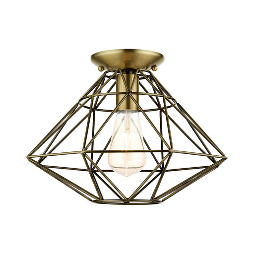 Knox Semi-Flush Mount in Antique Brass