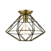 Knox Semi-Flush Mount in Antique Brass