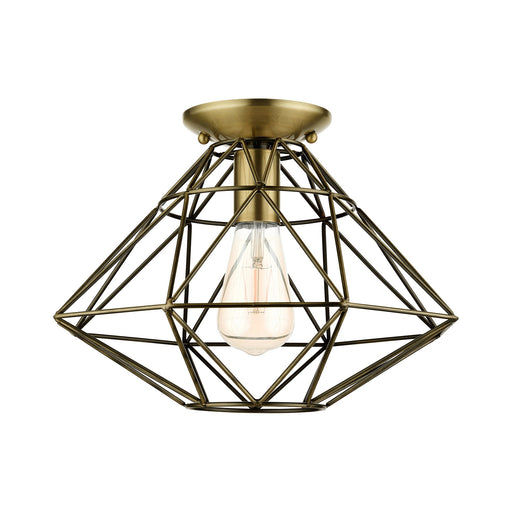 Knox Semi-Flush Mount in Antique Brass