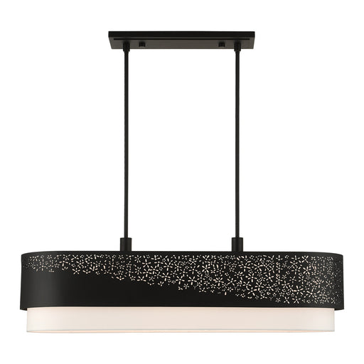 Noria 6-Light Large Linear Chandelier in Black