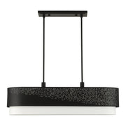 Noria 6-Light Large Linear Chandelier in Black