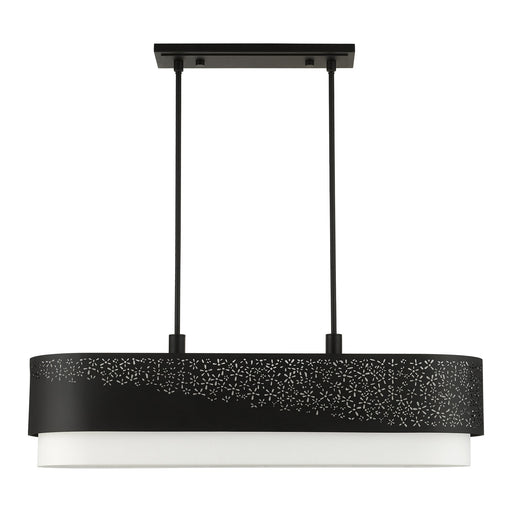 Noria 6-Light Large Linear Chandelier in Black