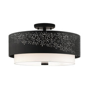 Noria 4-Light 20" Semi-Flush Mount in Black