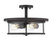 Savannah 3 Light 15.75" Semi Flush Mount in Bronze