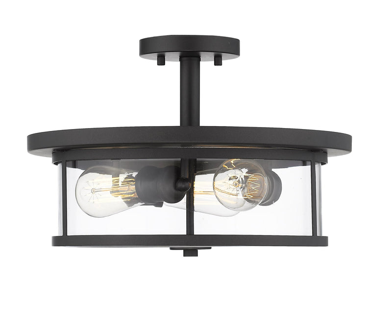 Savannah 3 Light 15.75" Semi Flush Mount in Bronze