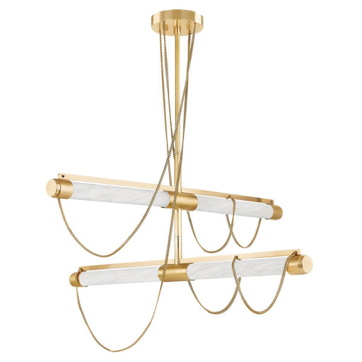 Lariat 4-Light Chandelier in Vintage Brass