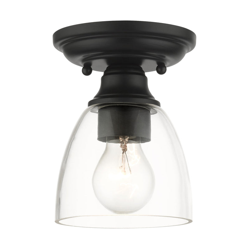 Montgomery Petite Semi-Flush Mount in Black