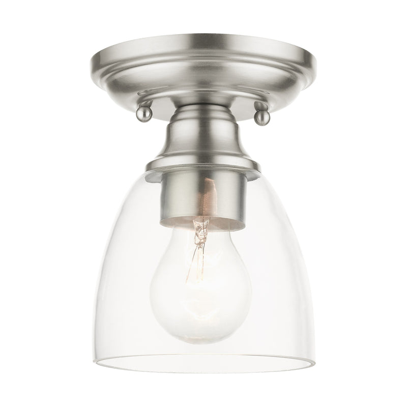 Montgomery Petite Semi-Flush Mount in Brushed Nickel