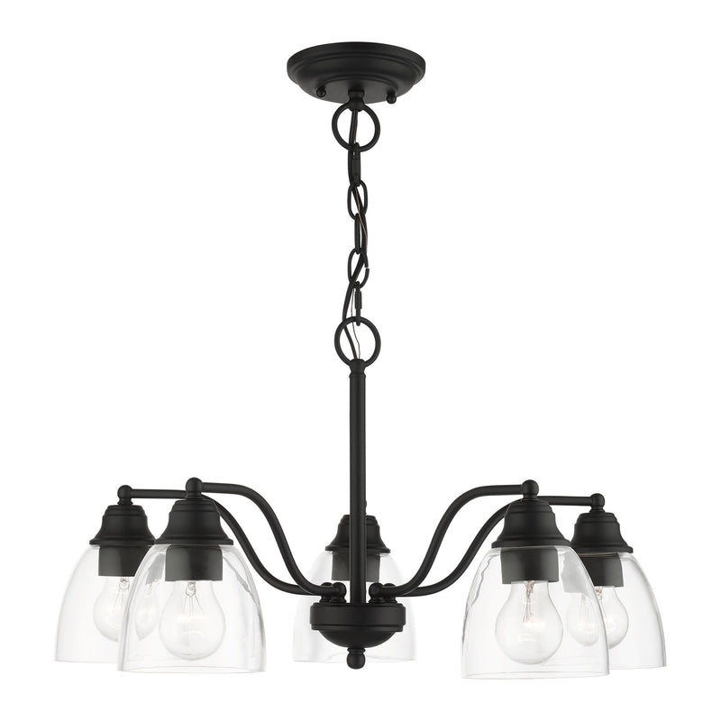 Montgomery 5-Light Convertible Chandelier / Semi-Flush Mount in Black
