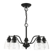 Montgomery 5-Light Convertible Chandelier / Semi-Flush Mount in Black