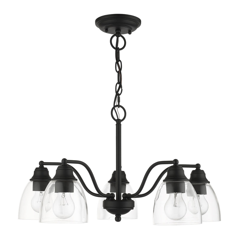 Montgomery 5-Light Convertible Chandelier / Semi-Flush Mount in Black