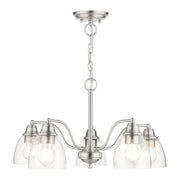 Montgomery 5-Light Convertible Chandelier / Semi-Flush Mount in Brushed Nickel