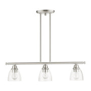 Montgomery 3-Light Linear Chandelier in Brushed Nickel