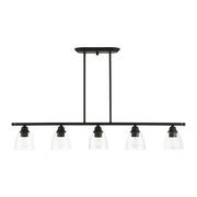 Montgomery 5-Light Linear Chandelier in Black
