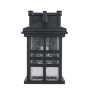 Huntington 1-Light 10" Outdoor Wall Lantern in Black