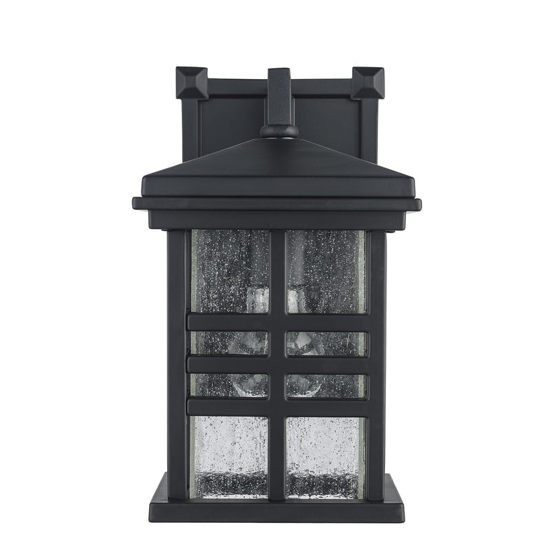 Huntington 1-Light 10" Outdoor Wall Lantern in Black