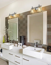 Bohin 2 Light 16" Vanity in Chrome in a room setting