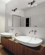 Bohin 2 Light 16" Vanity in Matte Black in a room setting