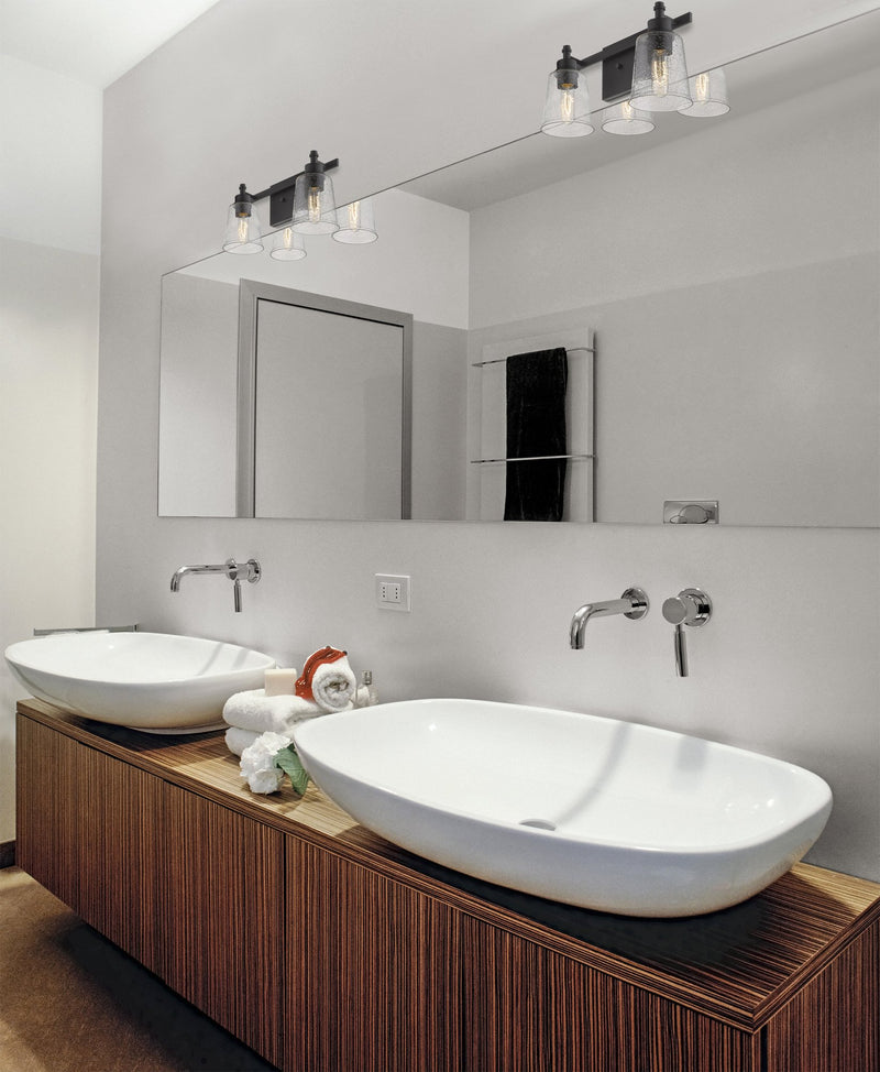 Bohin 2 Light 16" Vanity in Matte Black in a room setting