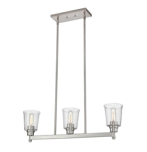 Bohin 3 Light 30" Linear Pendant in Brushed Nickel