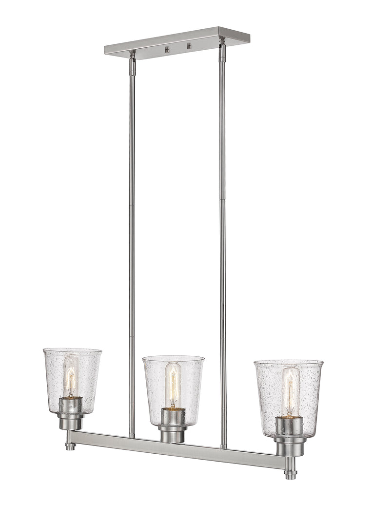 Bohin 3 Light 30" Linear Pendant in Brushed Nickel