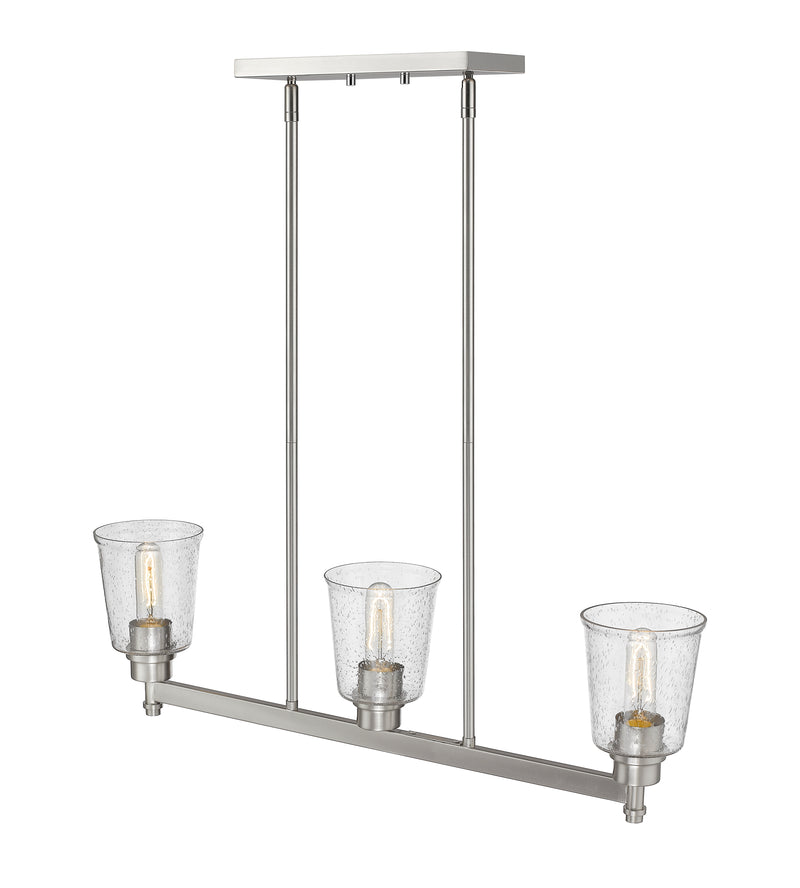 Bohin 3 Light 30" Linear Pendant in Brushed Nickel