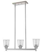 Bohin 3 Light 30" Linear Pendant in Brushed Nickel