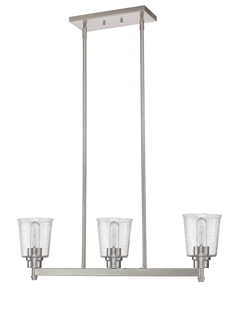 Bohin 3 Light 30" Linear Pendant in Brushed Nickel