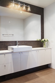 Bohin 4 Light 32" Vanity in Chrome in a room setting