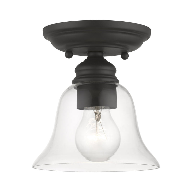 Moreland Small Semi-Flush Mount in Black
