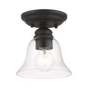 Moreland Small Semi-Flush Mount in Black