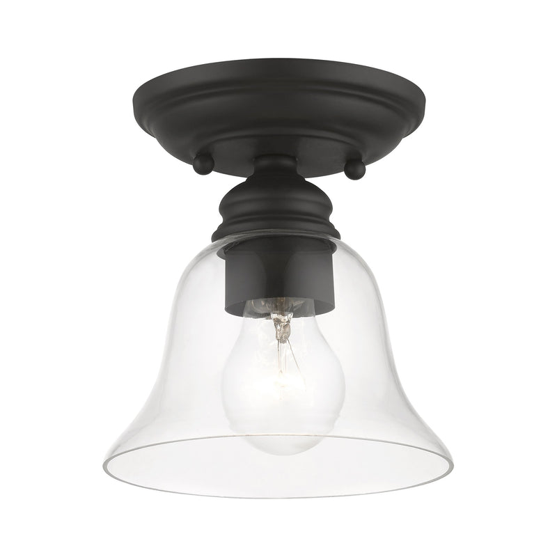 Moreland Small Semi-Flush Mount in Black