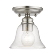 Moreland Small Semi-Flush Mount in Brushed Nickel