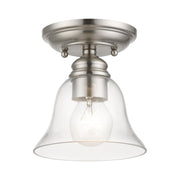 Moreland Small Semi-Flush Mount in Brushed Nickel