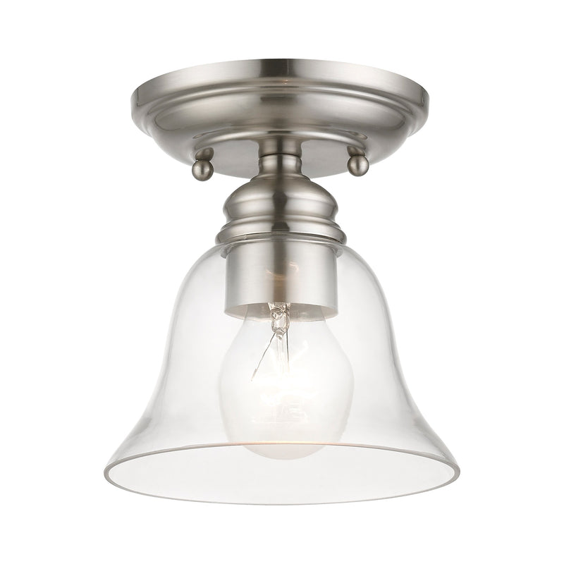 Moreland Small Semi-Flush Mount in Brushed Nickel