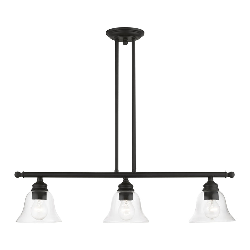 Moreland 3-Light Linear Chandelier in Black