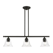Moreland 3-Light Linear Chandelier in Black