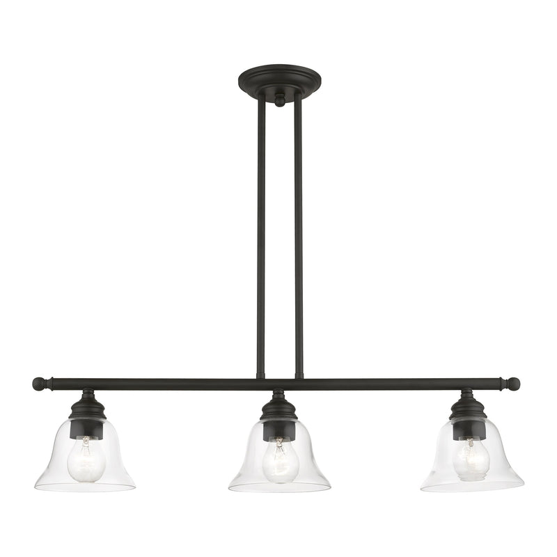Moreland 3-Light Linear Chandelier in Black