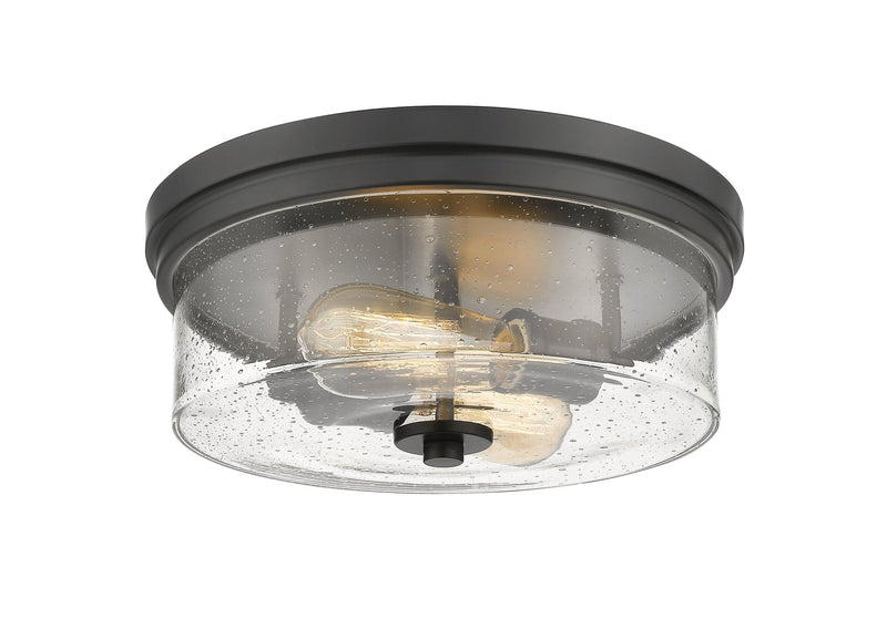 Bohin 2 Light 13" Flush Mount in Matte Black
