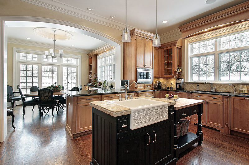 Bohin 1 Light 5" Pendant in Brushed Nickel in a room setting